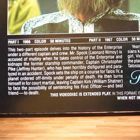 VINTAGE Star Trek LaserDisc - The Menagerie (Parts I & II) Paramount Home Video - Picture 3 of 6